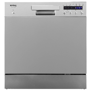 Посудомоечная машина Korting KDFM 25358 S, серебристый, 55 см, 8 компл., сушка конденсационная, 49 дБ, класс A+