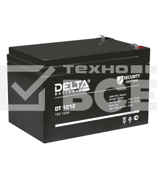 Батарея Delta DT 1212 (12V, 12Ah)