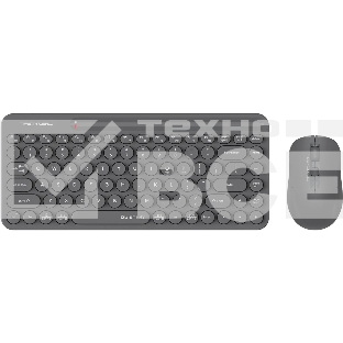 Клавиатура + мышь A4Tech Fstyler FG3200 Air2 клав:серый мышь:серый USB беспроводная slim Multimedia