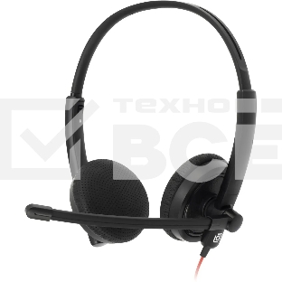 Наушники с микрофоном Oklick/Оклик HS-L900 черный 1.8м накладные оголовье