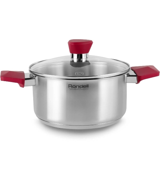 Кастрюля Rondell Strike RDS-813, 2л, 18см, с крышкой, сталь