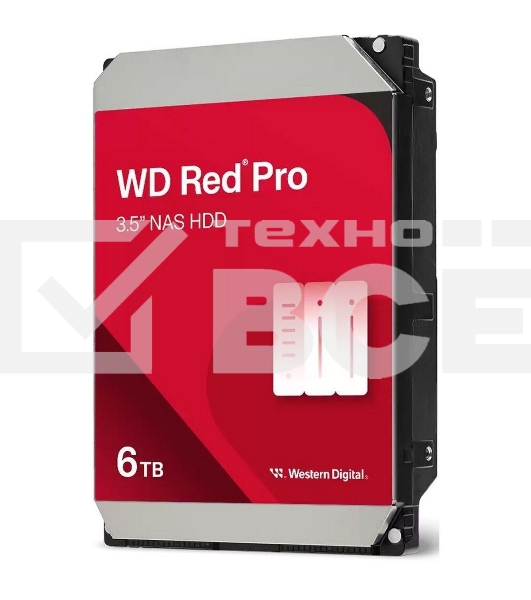Жесткий диск WD Red Pro 7200 SATA3 6Tb 256Mb 