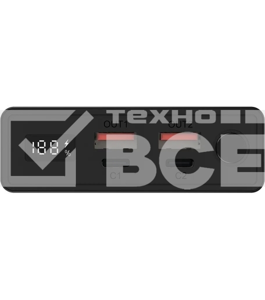 Портативный аккумулятор Digma DGPD100WA 20000mAh QC3.0/PD3.0 100W 5A 2xUSB-A/2xUSB-C черный