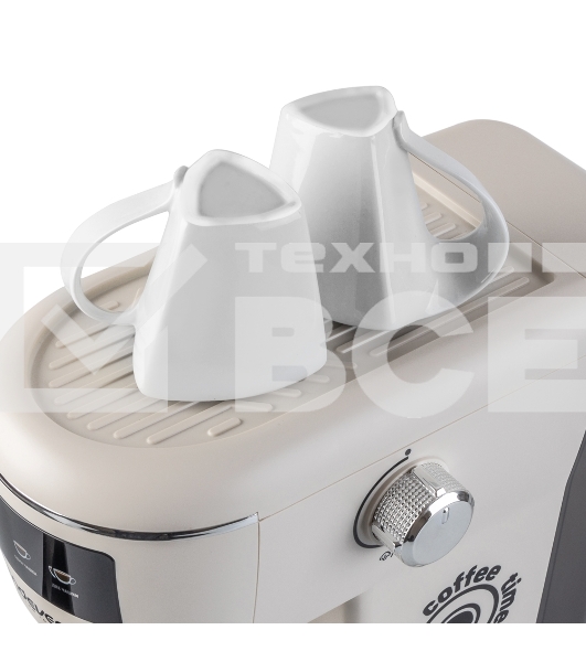 Кофеварка рожковая Endever Costa-1096 бежевый, исп. кофе - молотый, 1 л, 1400 Вт, 15 Бар