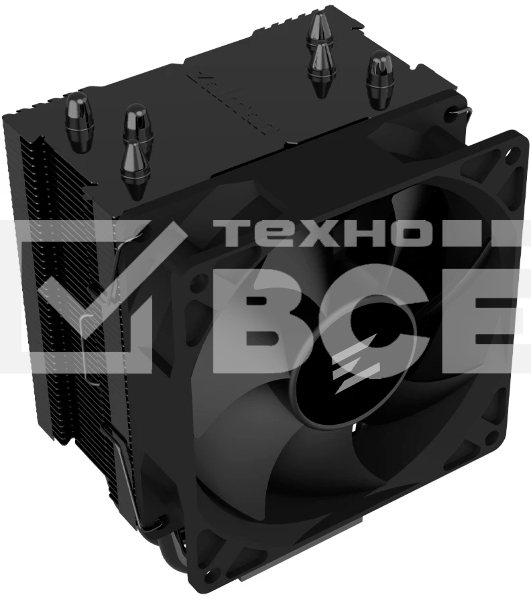 Кулер ZALMAN CNPS4X BLACK V2, 92мм FAN, 3 HEAT PIPES, 4-PIN PWM, 800-2000 RPM, 29DBA, HYDRO BEARING, LGA1851/1700, AM5/AM4, screw type installation