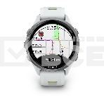 Смарт-часы Garmin Forerunner 970 белый, титановый безель, бело-желтый ремешок 47мм, фото3