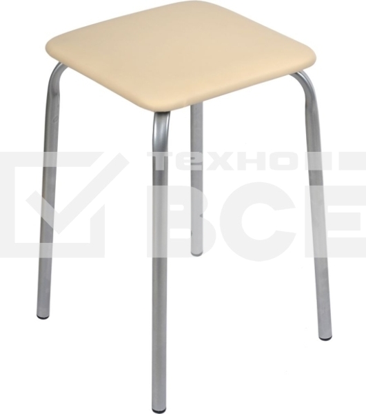 Табурет НИКА Эконом ТЭ3/СК слон.кость, 4 опоры, ДСП