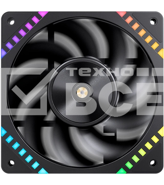 Вентилятор для корпуса JONSBO HF2-120BR Reverse (120x120x25мм, 4-pin PWM, ARGb, 63.3CFM, 29.5dBA, 2200RPM, черный)