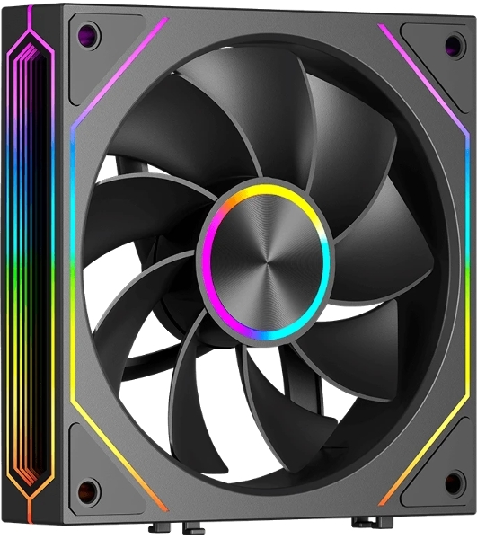 Вентилятор для корпуса PcCooler F3 X120R BK Reverse ARGB 120х120x25 черный 4-pin 28.4дБ (F3 X120R ARGB BK) Ret