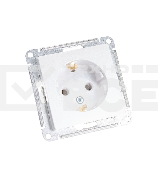 Механизм розетки 1-м СП AtlasDesign с заземл. 16А жемчуг SchE ATN000443