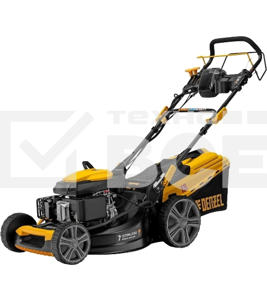 Газонокосилка бензиновая Denzel GLD-520SP-VE, 196 см3,шир 52 см,привод,вариатор,эл.старт, 60 л