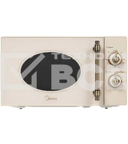 Микроволновая печь Midea MG820CJ9-I2 бежевый, 20 л, 800 Вт, переключатели - поворотный механизм
