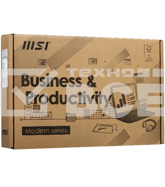 Ноутбук MSI Modern 15 F1MG/15.6'/IPS/Intel Core 7 150U /16Gb/512Gb SSD/Intel Graphics/DOS/серый/1.7kg