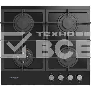 Газовая варочная панель Hyundai HHG 6434 BG черный