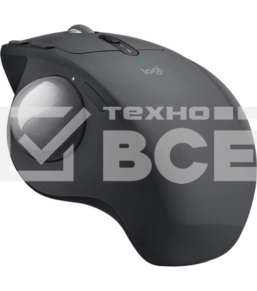 Трекбол беспроводной Logitech MX Ergo графитовый, 2048 dpi, радиоканал, Bluetooth, USB, кнопки - 8