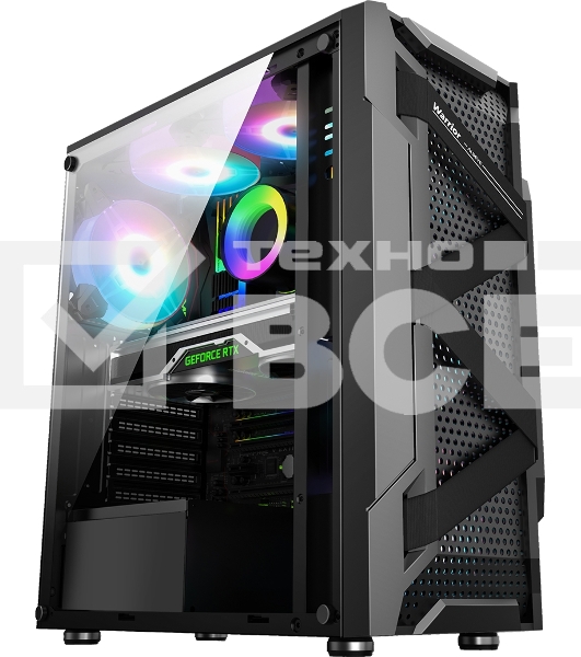 Корпус ALSEYE Warrior-B Mini-ITX/Micro ATX/ATX, USB2.0*2+HD Audio+USB3.0*1, 