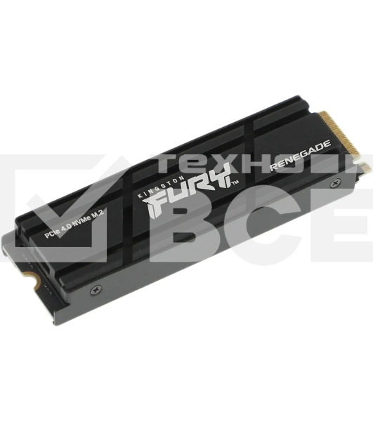 Накопитель SSD Kingston Fury Renegade, 4Tb, PCIe 4.0 x4, M.2 2280, NVMe, R/W 7300/7000, с радиатором