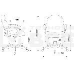 Кресло компьютерное Бюрократ CH-808-LOW/#B 3С11 черный, низкая спинка, сиденье на пиастре, фото11