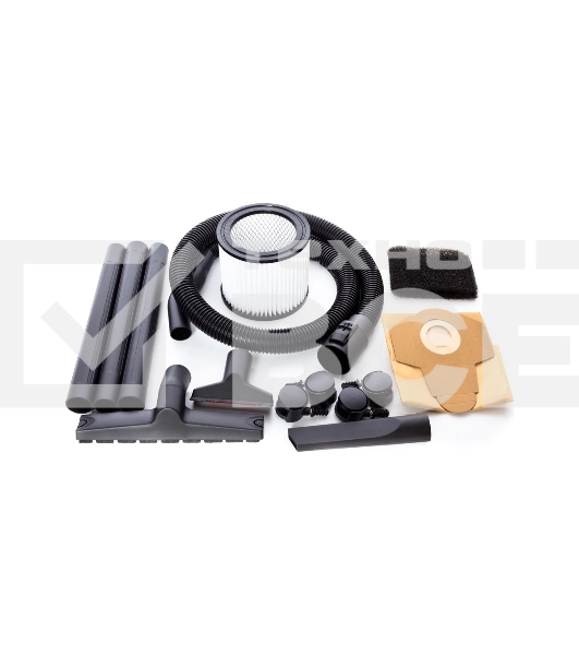 Пылесос строительный RedVerg RD-VC18/U черный, 400 Вт, уборка сухая/сбор воды, питание от аккумулятора, пылесборник мешок/контейнер, 20 л