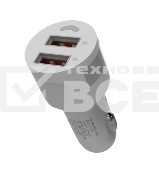 Автомобильное зарядное устройство Maxvi CCM-522 белый 5.2A