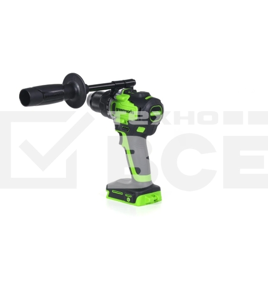 Дрель-шуруповерт аккумуляторная Greenworks GD24DD90 24V, 90 Нм, бесщеточная, 45/90Нм,2х4Ач,ЗУ,кор 3707507CUD