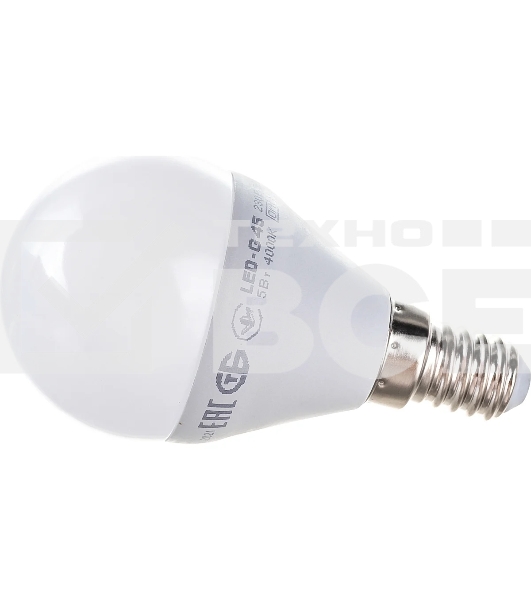 Лампа светодиодная IEK LLE-G45-5-230-40-E14 ECO G45 5Вт шар 4000К белый E14 450 лм 230-240В