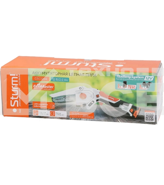 Цепная пила Sturm! CSC1204 аккум. дл.шины:4'(10cm) 1аккум. 2Ач ЗУ
