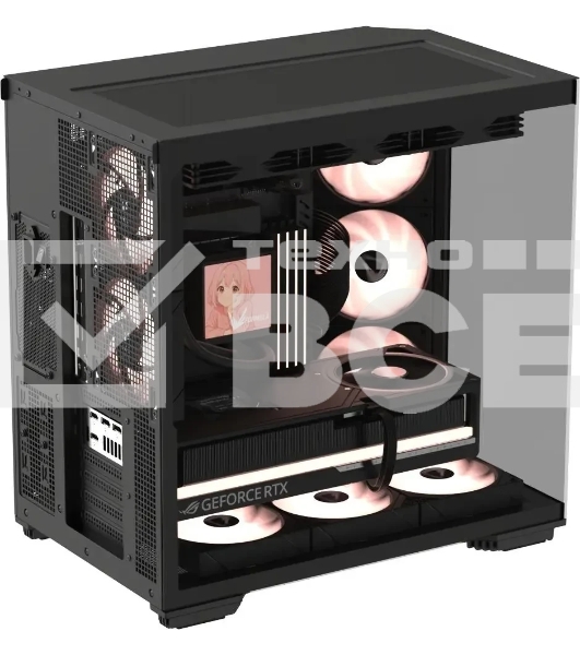 Компьютерный корпус Formula V Line Crystal Z7 PA Black, ATX, TYPE-C*1, USB3.0*1, Front+Side Glass, SIDE 3x PERFORMANCE ARGB, REAR 2x PERFORMANCE ARGB