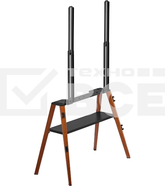 Подставка для телевизора Cactus CS-ST3645BKWN черный/орех, 43'-65' макс. 40 кг, напольный