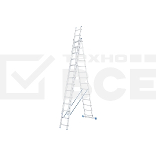 Лестница Сибртех, 3 х 14 ступеней, алюминиевая, трехсекционная
