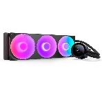 Система жидкостного охлаждения для ПК/ Water Cooling System NZXT Kraken Plus 360 RGB V2 (260W, 360mm, LED temp., Black, RGB/ Fans: 3x120mm, 75.05CFM, 31.9dBA, 2400RPM/ Pump height 55.97mm, 2800RPM, Rad thickness 27mm/ S: 1851, 1700, 1200, 115X, AM5, AM4), фото7