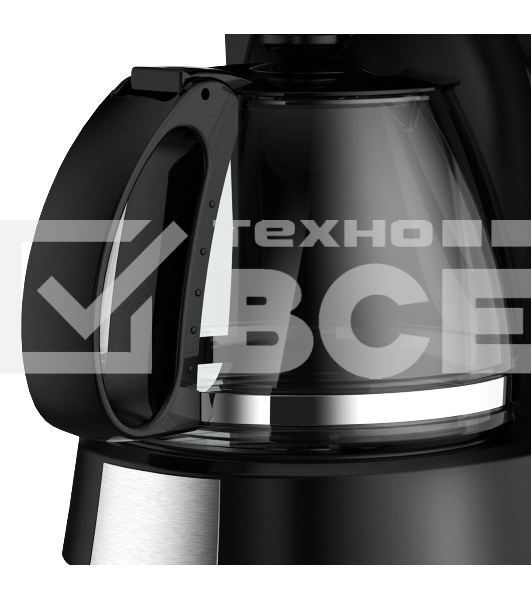 Кофеварка капельная Centek CT-1148 Steel/Black, исп. кофе - молотый, 0.6 л, 600 Вт.