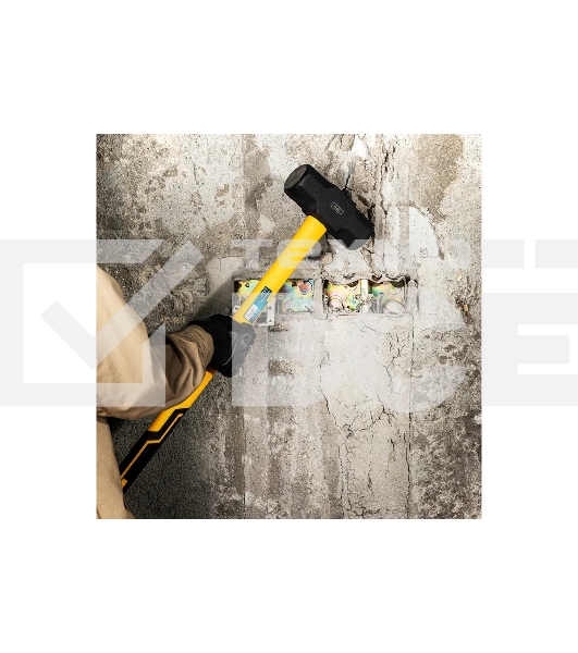 Кувалда Deli DL6914 5400гр Рукоятка из высокопрочного стекловолокна
