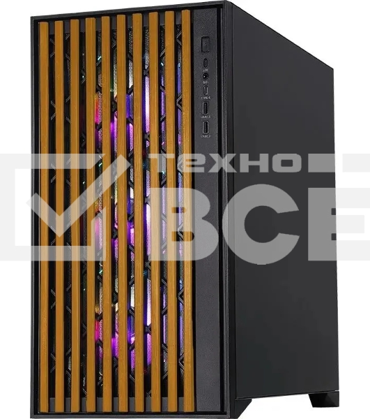 Компьютерный корпус Aerocool / Formula TimberLine T0 черный без БП mATX 6x120mm 6x140mm 2xUSB3.0 audio