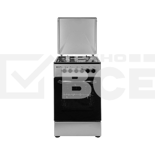 Плита комбинированная Kraft KF-FSK5302ES серый, конфорок 4 газовых, духовка 58 л, 50 см x 85.5 см x 55 см
