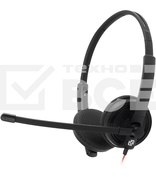 Наушники с микрофоном Oklick/Оклик HS-L900 черный 1.8м накладные оголовье