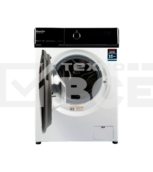 Стиральная машина Smile SWMSW12W1400 белый-черный, загрузка фронтальная 12 кг, 1400 об/мин, класс: А+++
