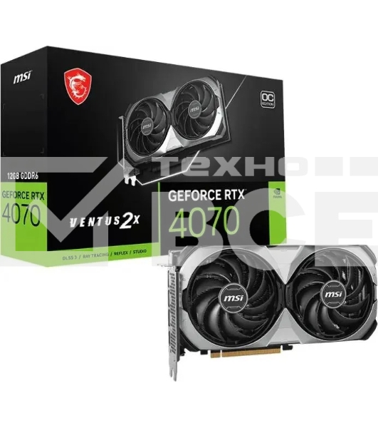 Видеокарта VGA MSI NVIDIA GeForce RTX 4070 VENTUS 2X E1 12G 12GB, GDDR6/192-bit, PCIe 4.0, 1xHDMI 2.1, 3xDP, 2.2-slot