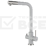 Кухонный смеситель GranFest Quarz GF-Z-5421, Г-образный, кран под фильтрованную воду, серый, фото 1