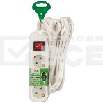 Удлинитель электрический ЭРА UDL-16-330-ES Greenline 3 розетки с заземлением с выключателем 3м ПВС 3x1мм2, фото2