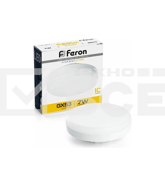 Лампа светодиодная Feron LB-451 (25831) 7 вт GX53 теплый таблетка