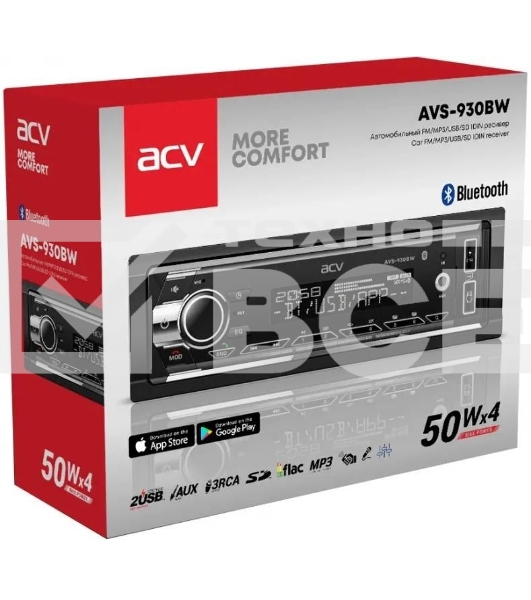 Автомагнитола ACV AVS-930BW 1DIN 4x50Вт