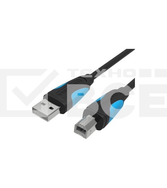Кабель Vention USB 2.0 AM/BM - 3м. черный VAS-A16-B300