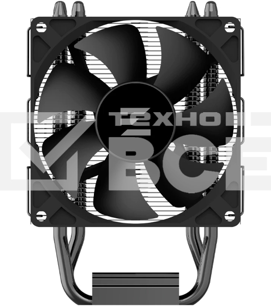Кулер ZALMAN CNPS4X BLACK V2, 92мм FAN, 3 HEAT PIPES, 4-PIN PWM, 800-2000 RPM, 29DBA, HYDRO BEARING, LGA1851/1700, AM5/AM4, screw type installation