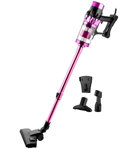 Пылесос вертикальный BRAYER BR4272 фиолетовый, питание от сети, 185 Вт, уборка сухая, пылесборник 0,8 л
