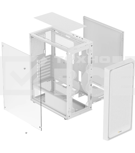 Компьютерный корпус Ocypus Gaммa C50 без БП белый (Gaммa-C50-WHG000XX-GL)