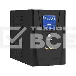 Источник бесперебойного питания ExeGate EP285492RUS SpecialPro Smart LLB-1200.LCD.AVR.C13.RJ.USB 1200VA/750W, LCD, AVR, 6*IEC-C13, RJ45/11, USB, черный