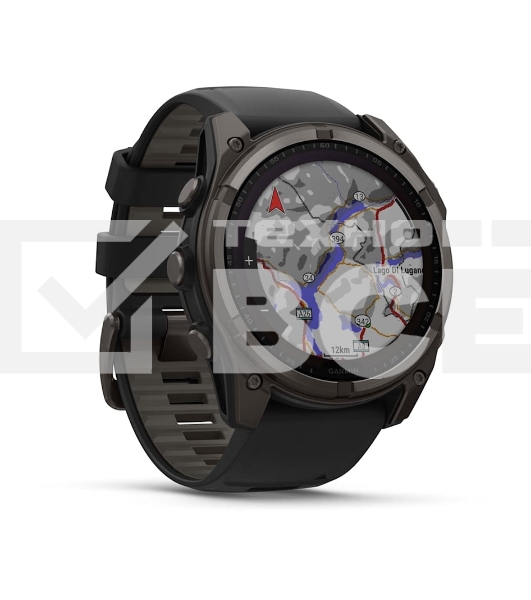 Смарт-часы Garmin Fenix 8 Solar Sapphire титановый угольно-серый DLC, черный 51мм