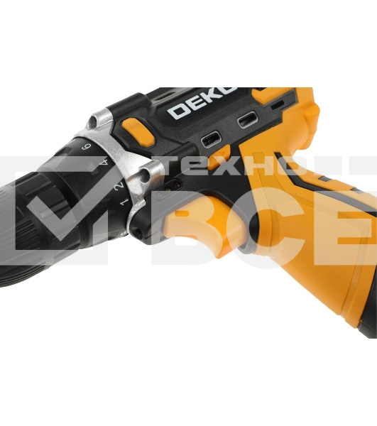 Дрель-шуруповерт аккумуляторная Deko DKCD12FU-Li SET3, 12В, 2АКБ, Кейс