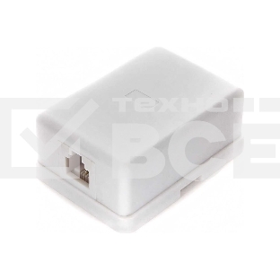Розетка телефонная TA-101 RJ-11 (6P4C) внешняя 1 порт, белый